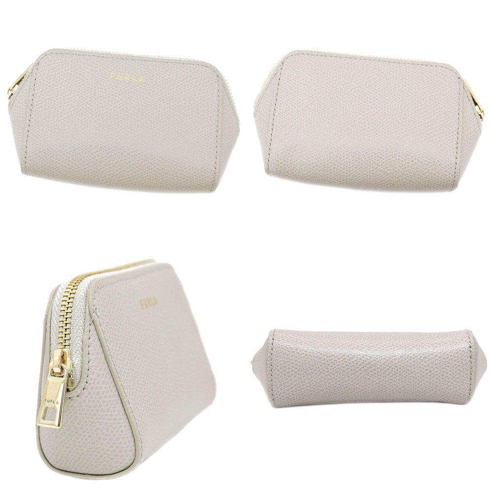 Furla Vaniglia Deserto Brown Cosmetic Camelia Pouch Leather View 4